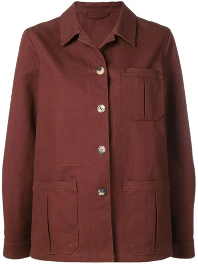 Holland & Holland Pointed Collar Jacket In Brown