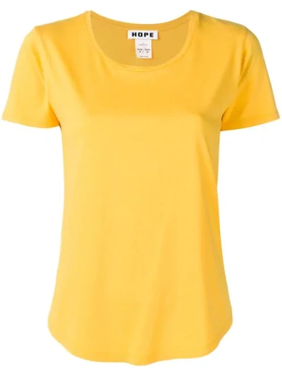 Hope Curved Hem T In Yellow