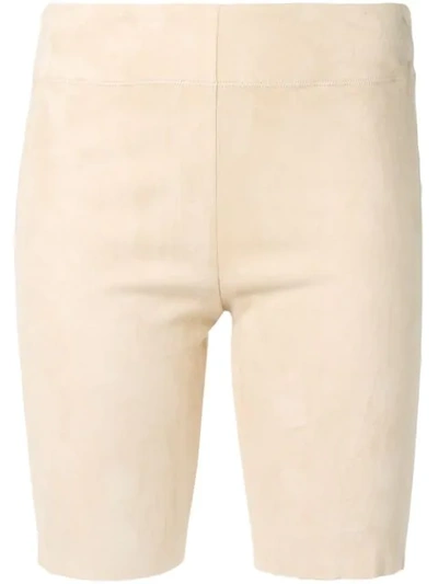 Jil Sander Fitted High-rise Shorts In Neutrals