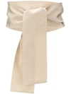 Sara Roka Large Tie Belt In Neutrals