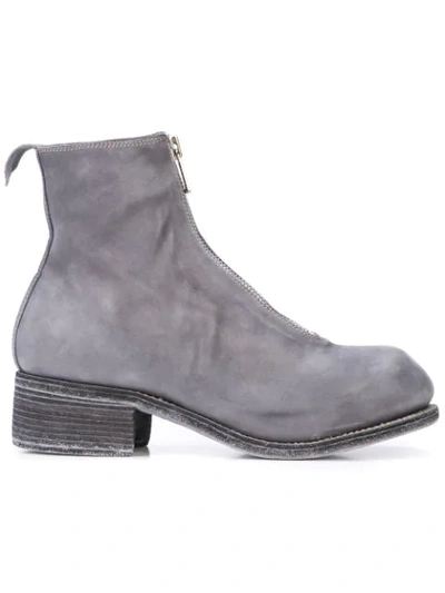 Guidi Women Pl1 Soft Horse Leather Front Zip Boot In Light Grey