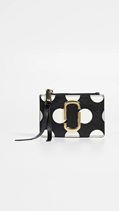 Marc Jacobs Snapshopt Top Zip Multi Wallet In Black Multi