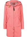Parajumpers Hooded Shell Raincoa In Orange