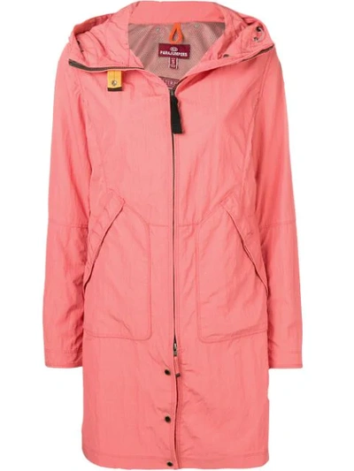 Parajumpers Hooded Shell Raincoa In Orange