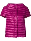 Herno Metallic Quilted Jacket In Pink