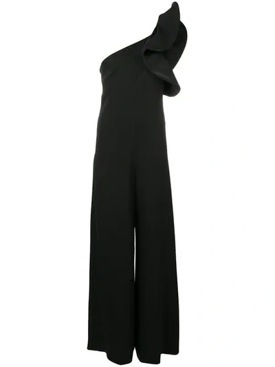 Aniye By Asymmetric Ruffle Detail Jumpsuit In Black