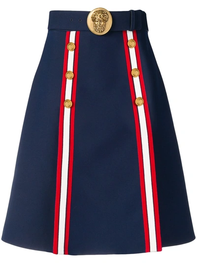 Gucci A-line Skirt In Blue