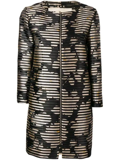 Herno Black And Gold Zipped Jacket