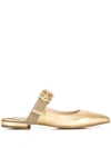 Steffen Schraut Low-heel Mules In Gold