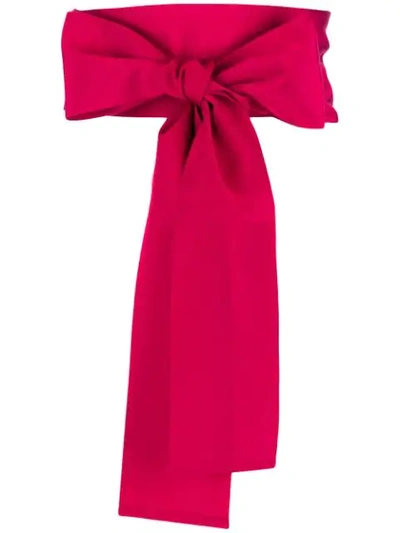 Sara Roka Large Tie Belt In Pink