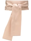 Sara Roka Large Tie Belt In Neutrals