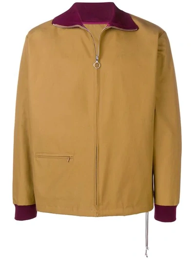 Anglozine Tilson Zipped Jacket In Brown