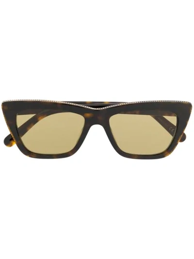 Stella Mccartney Square Frame Sunglasses In Brown