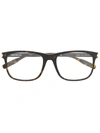 Montblanc Tortoiseshell Square Frame Sunglasses - 棕色 In Black