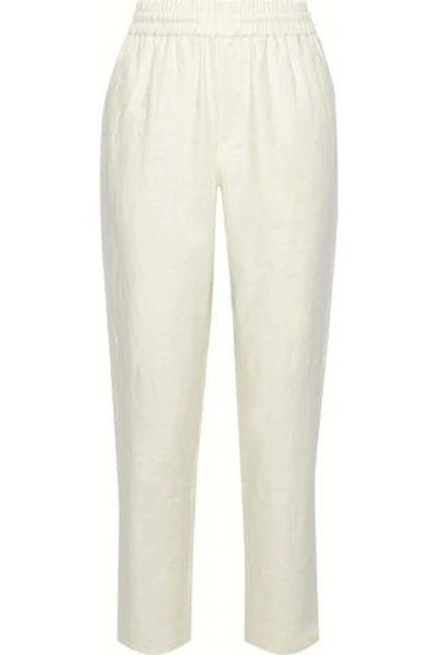 Iris & Ink Woman Ivy Linen Straight-leg Pants Cream