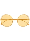 Fendi Circle Frame Sunglasses In Yellow