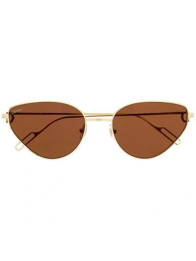 Cartier Première De  Cat-eye Frame Sunglasses In Brown