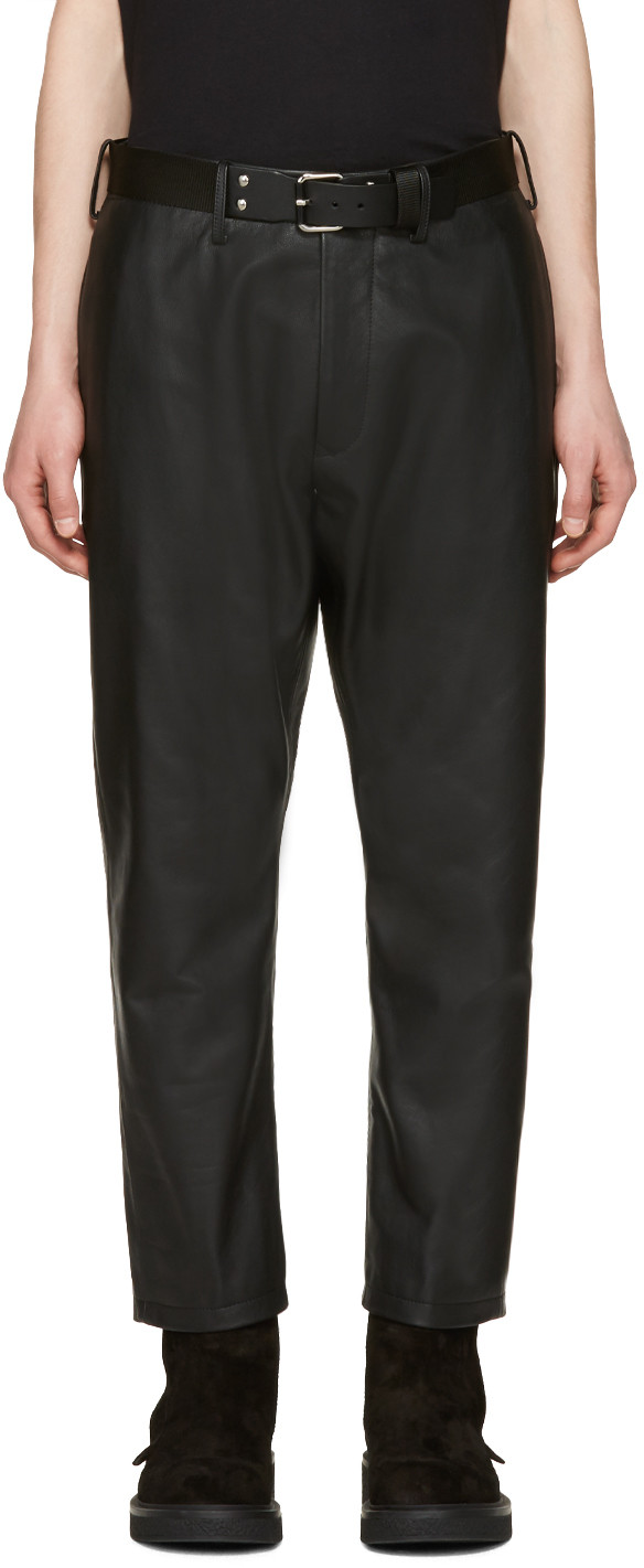 Alyx Black Fragment Edition Leather Pants | ModeSens