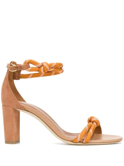 Malone Souliers Fenn Rope-strap Suede Sandals In Nude