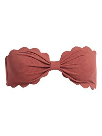 Marysia Antibes Scalloped Bandeau Bikini Top In Antelope