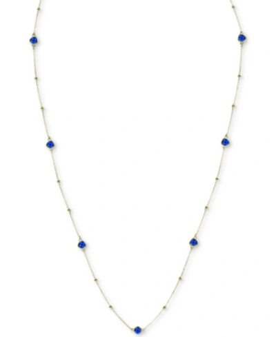 Argento Vivo Long Crystal Station Necklace In 18k Gold-plated Sterling Silver, 36