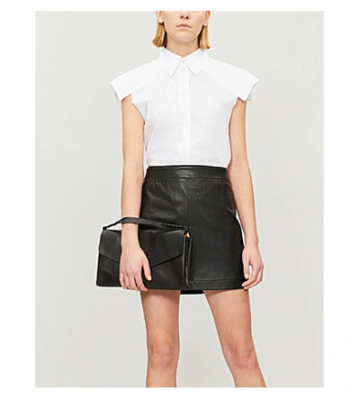 Helmut Lang High-rise Stretch-leather Skirt In Black