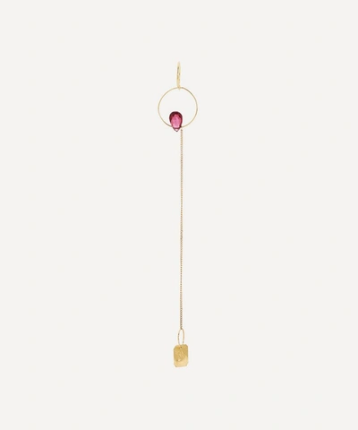 Atelier Vm 18ct Gold Nausica Long Single Rubellite Drop Earring