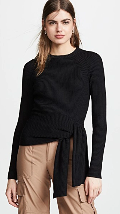 3.1 Phillip Lim / フィリップ リム Ribbed Pullover With Waist Tie In Black