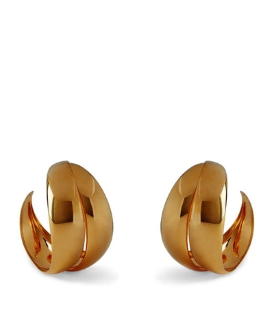 Peter Pilotto Oversized Twisted Hoop Earrings In Gold