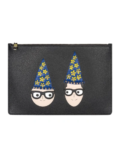 Dolce & Gabbana - Patch Clutch In Black