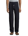 Vilebrequin Pacha Drawstring Linen Pants In Navy