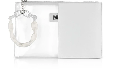 Mm6 Maison Margiela Half-and-half Pouch In White