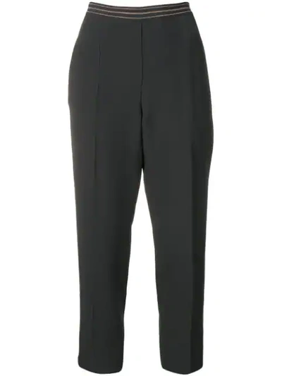 Brunello Cucinelli Tailored Cropped Trousers In Grey