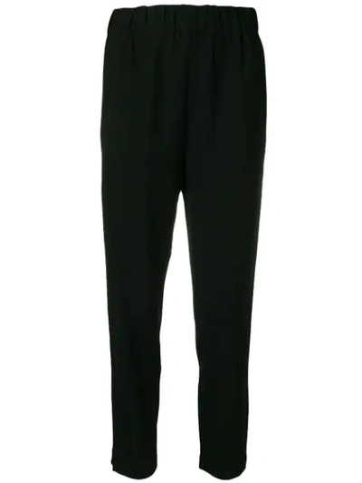 Ganni Tapered Trousers In Black
