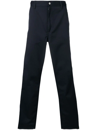 Carhartt Straight Leg Trousers In Blue
