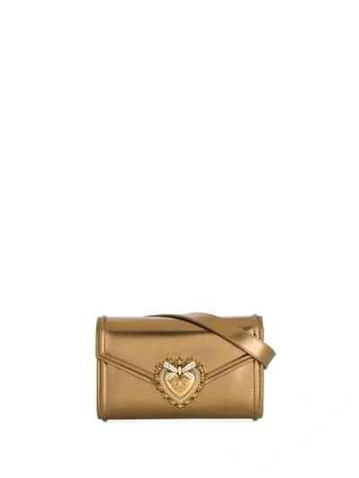 Dolce & Gabbana Sacred Heart Belt Bag In Gold