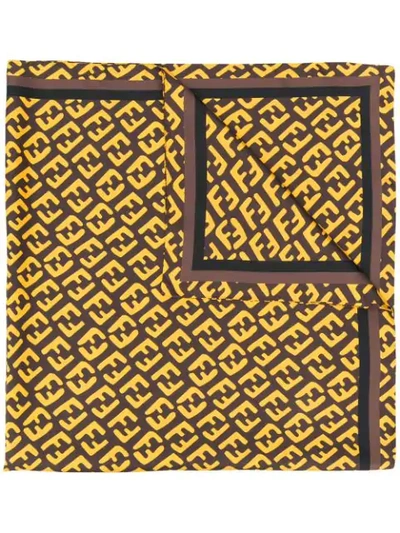 Fendi Monogram Scarf In Yellow