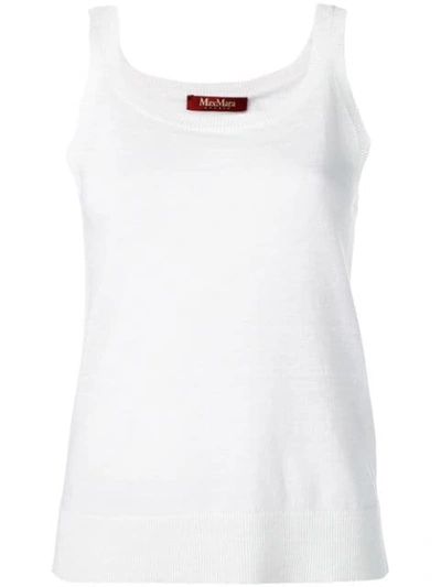 Max Mara Knitted Tank Top In White