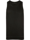 Mackintosh 0002 Knitted Vest Top In Black