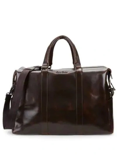 Robert Graham Paton Leather Duffel Bag In Brown