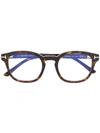Tom Ford Round Frame Glasses In Brown