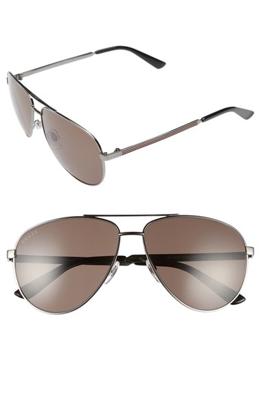 Gucci 61mm Aviator Sunglasses | ModeSens