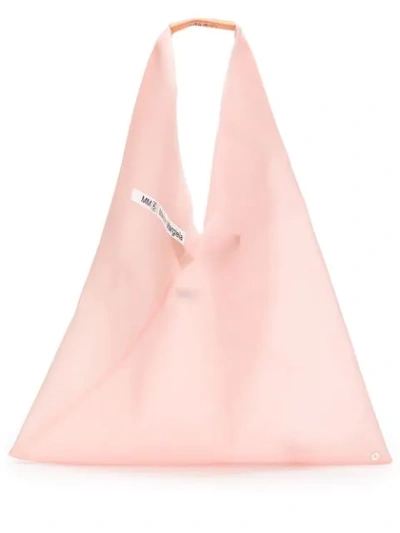 Mm6 Maison Margiela Mm6 Mm6 Pvc Japanese Tote Bag In Pink