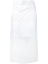 Maison Margiela Mesh Layered Skirt In White
