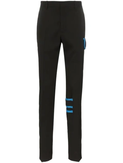 Calvin Klein 205w39nyc Utility Pocket Contrast Trim Tailored Woollen Trousers In Black