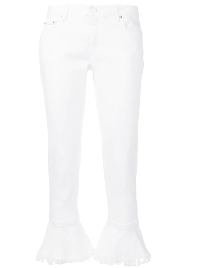 Michael Michael Kors Izzy Flounce Jeans In White