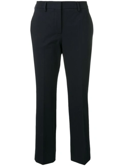Incotex High-rise Pleat-detail Chinos In Blue