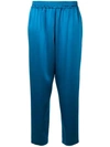 Gianluca Capannolo Elasticated Satin Trousers In Blue