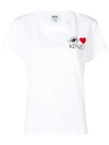 Kenzo Round Neck Logo T-shirt In 01   White