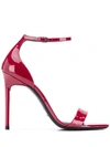 Saint Laurent Stiletto Sandals In Red